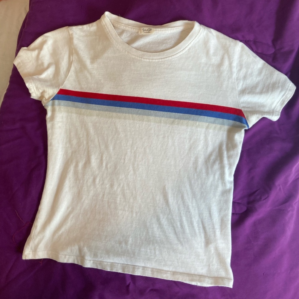 Striped Pacsun Cropped Tee